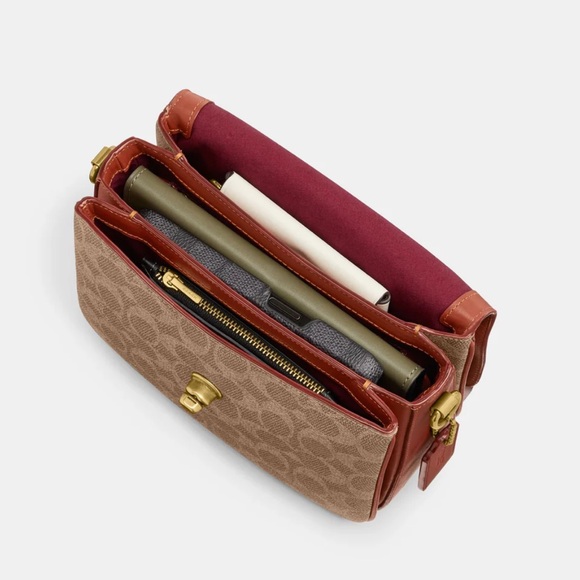 CASSIE CROSSBODY 19 IN SIG CANVAS | NEW | MESSAGE FOR INQUIRIES - Picture 3 of 5